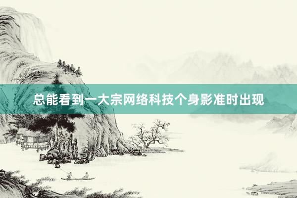 总能看到一大宗网络科技个身影准时出现